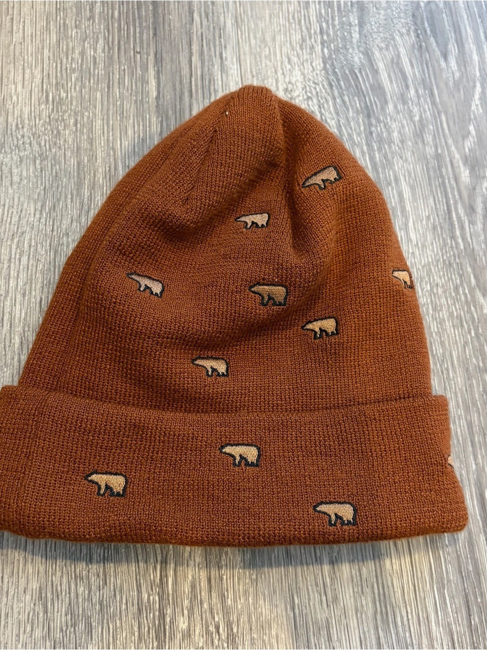 Prana Rust Bear Knit Beanie for Kids - Picture 2 of 2